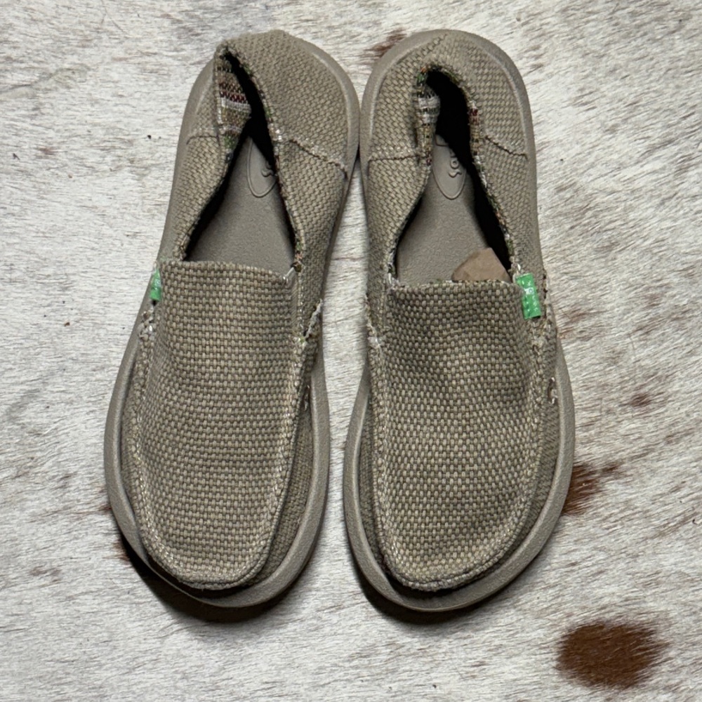 Sanuk Kids Tan Slip-On Loafers